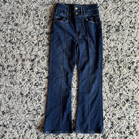 FRAME Le Catroux Seam High Waisted Crop Flare Jeans 28 - Picture 2 of 7